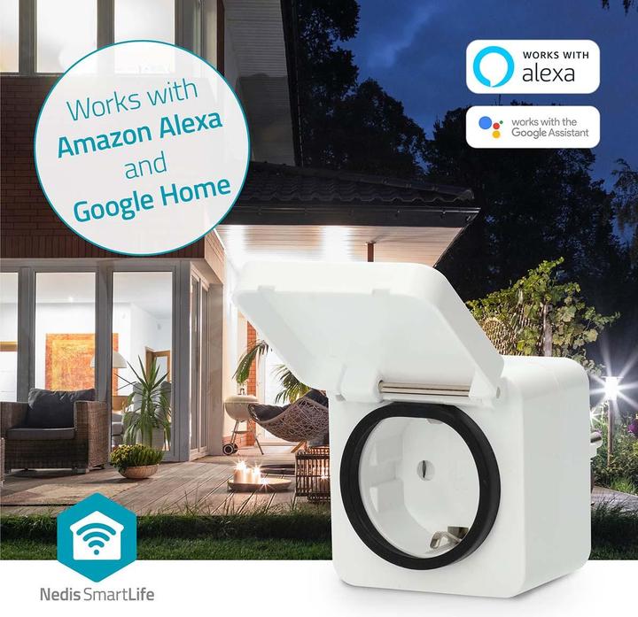 Actual product image Nedis SmartLife Smart Stecker | Wi-Fi | IP44 | 3680 W | Schutzkontakt | -25 - 55 °C | Android™ / IOS