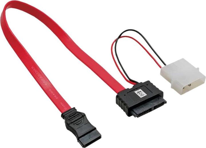 InLine SATA Kombokabel Slimline zu SATA / Molex - 30/15cm