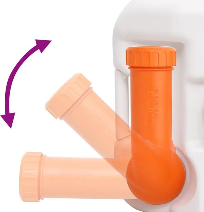 Immagine prodotto VidaXL Toilette da campeggio da incasso Bianca 24+17 L HDPE e Acciaio