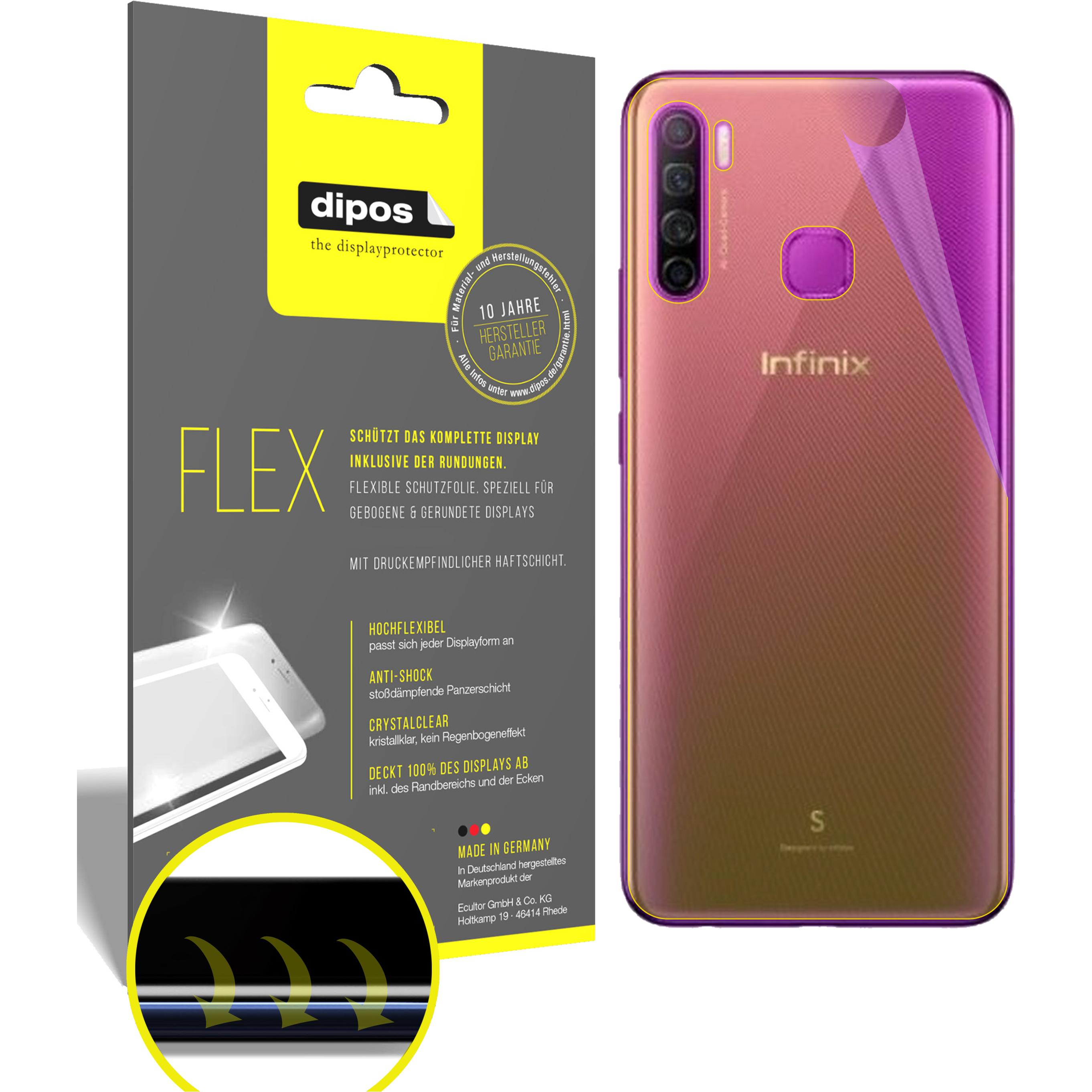 Dipos Displayschutzfolie Full-Cover 3D (3 Stück, Infinix S5 lite), Smartphone Schutzfolie, Transparent