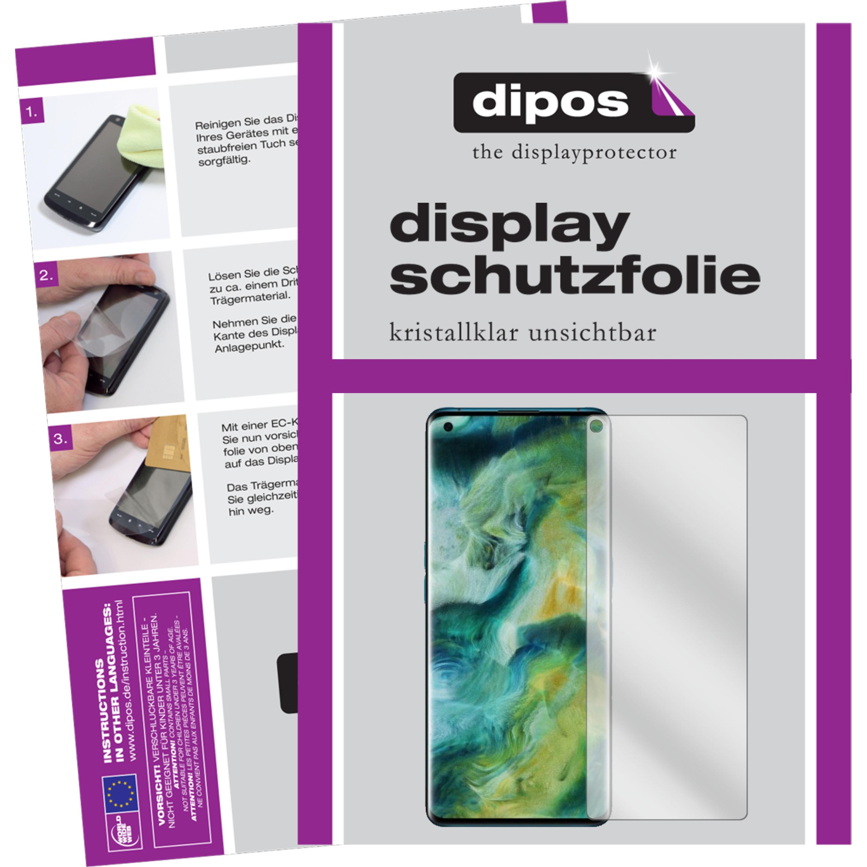 Dipos Displayschutzfolie Crystalclear (1 Stück, Oppo Find X2), Smartphone Schutzfolie, Transparent