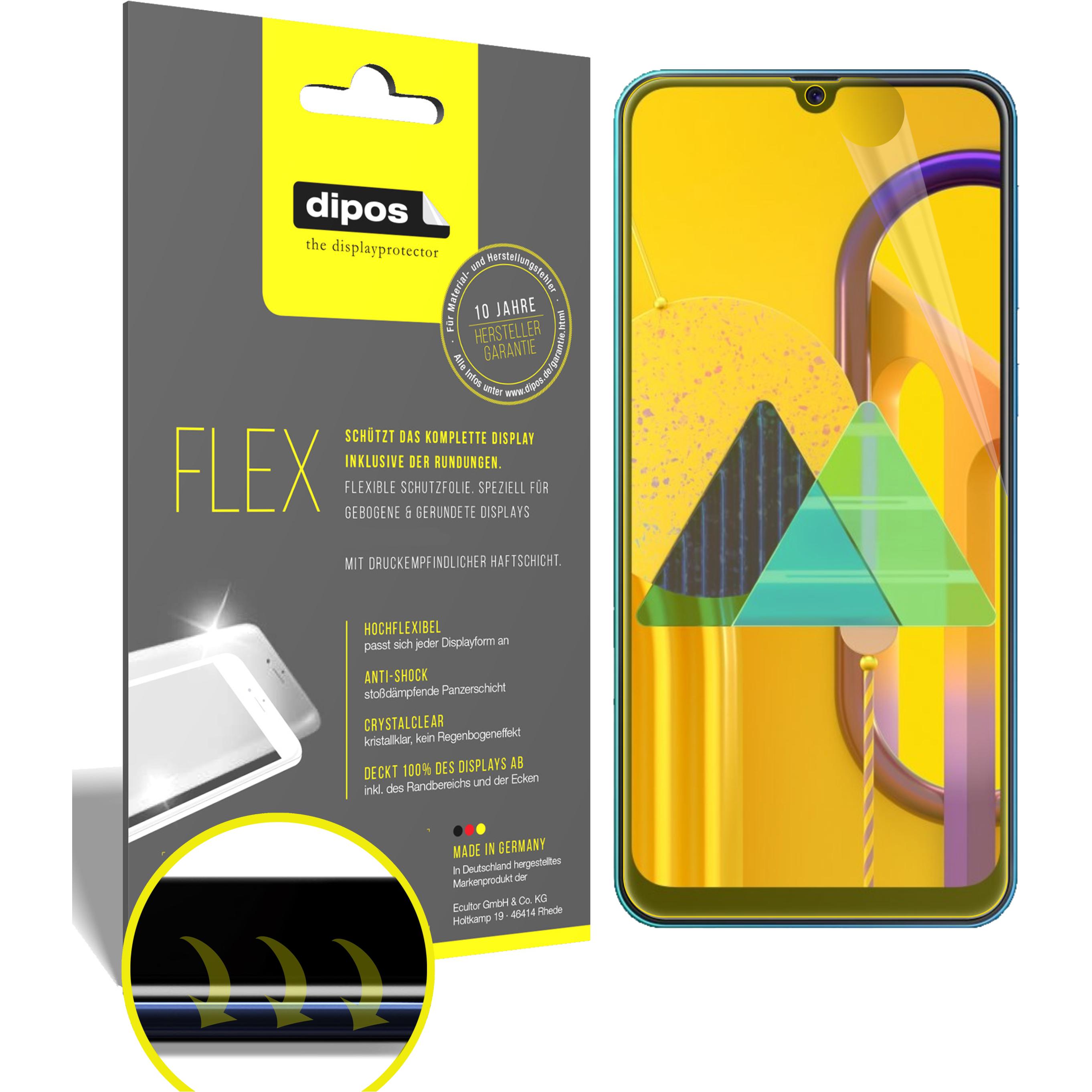 Dipos Displayschutzfolie Full-Cover 3D (2 Stück, Samsung Galaxy M21), Smartphone Schutzfolie, Transparent