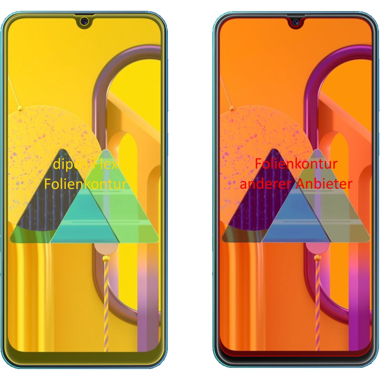 Thumbnail - Dipos Displayschutzfolie Full-Cover 3D (2 Stück, Samsung Galaxy M21), Smartphone Schutzfolie, Transparent