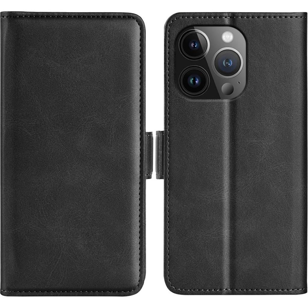 Thumbnail - Screenguard CardLounge Apple iPhone 16 Pro Leder Hülle (Apple iPhone 16 Pro), Smartphone Hülle, Schwarz