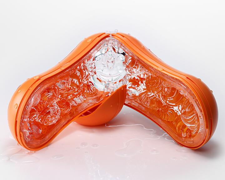 Actual product image Tenga Flip Orb Sunset Orange