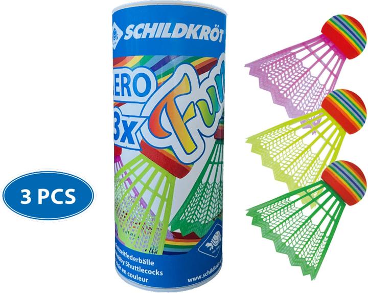 Productafbeelding Schildkröt Shuttlebal Aero Fun, geassorteerde kleuren Gekleurde kunststof bal (PE) met schuimrubberen kop (EVA)