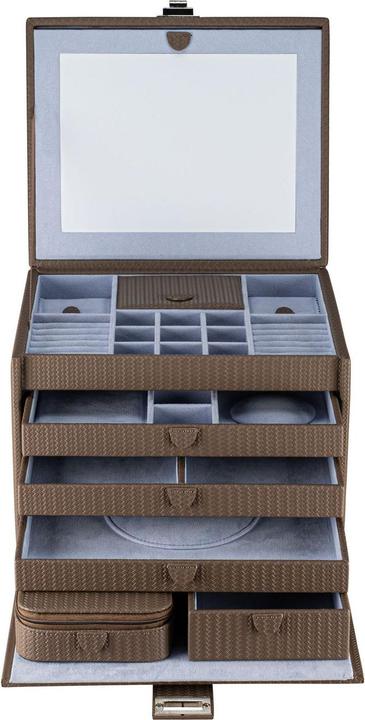 Produktbild Windrose 803955.02 - Schmuckkoffer XL mit Reiseetui Corbello mocca