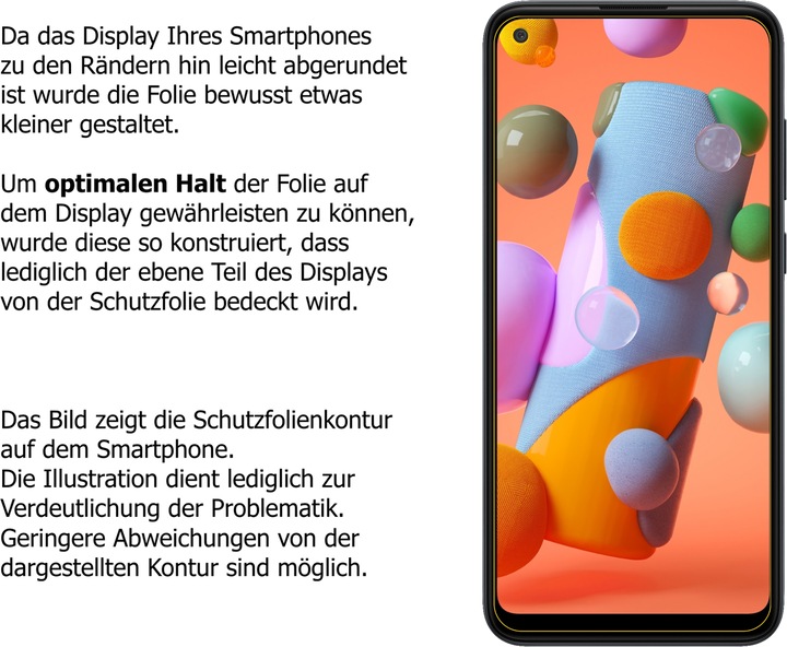 Produktbild Dipos Displayschutz Anti-Shock (2 Stück, Samsung Galaxy A11)