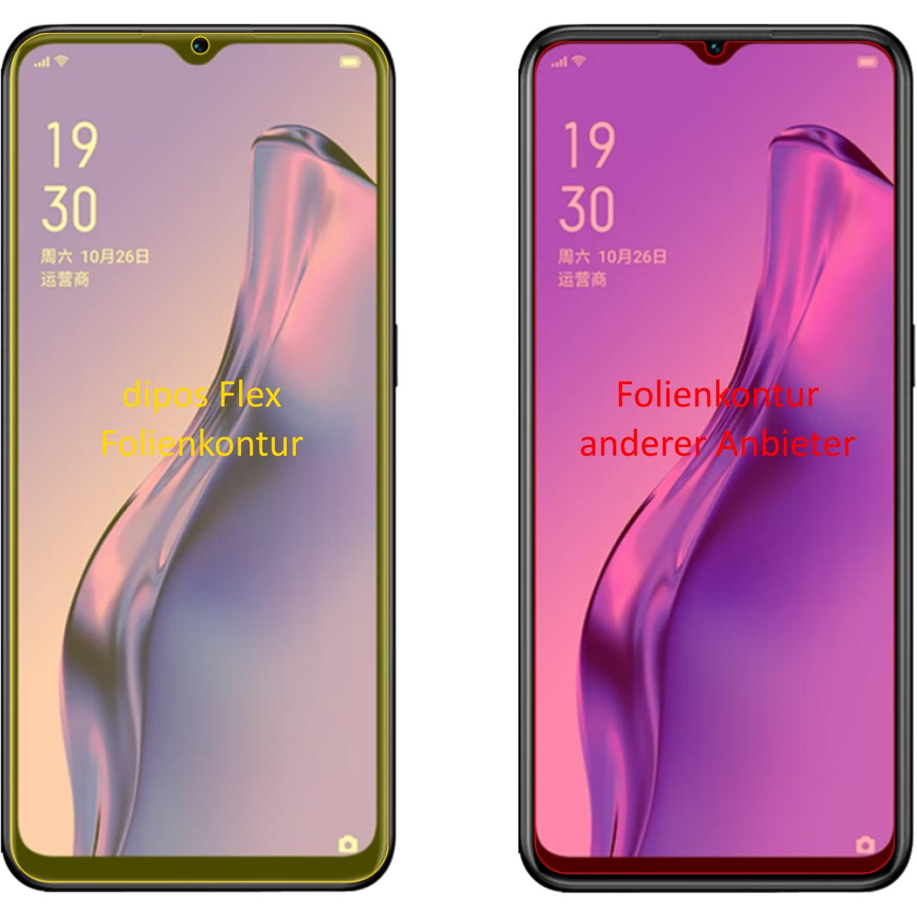 Thumbnail - Dipos Displayschutzfolie Full-Cover 3D (2 Stück, Oppo A31), Smartphone Schutzfolie, Transparent