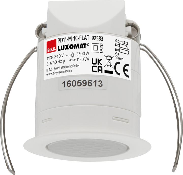 BEG Détecteur de présence pour plafond 92583 super plat PD11-M-1C-FLAT-DE (7 m)