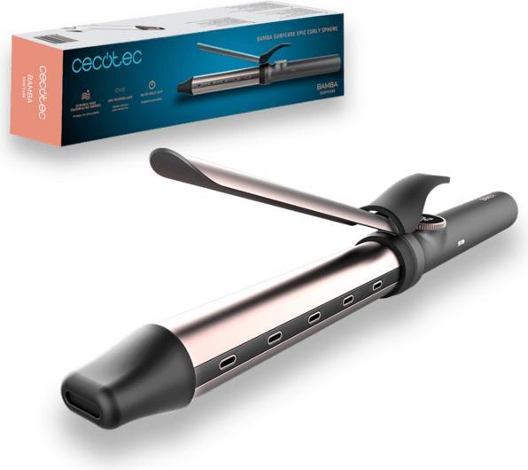 Actual product image Cecotec Manual Curling Iron Bamba SurfCare Epic Curly Sphere 32mm Ceramic and Tourmaline Temperature