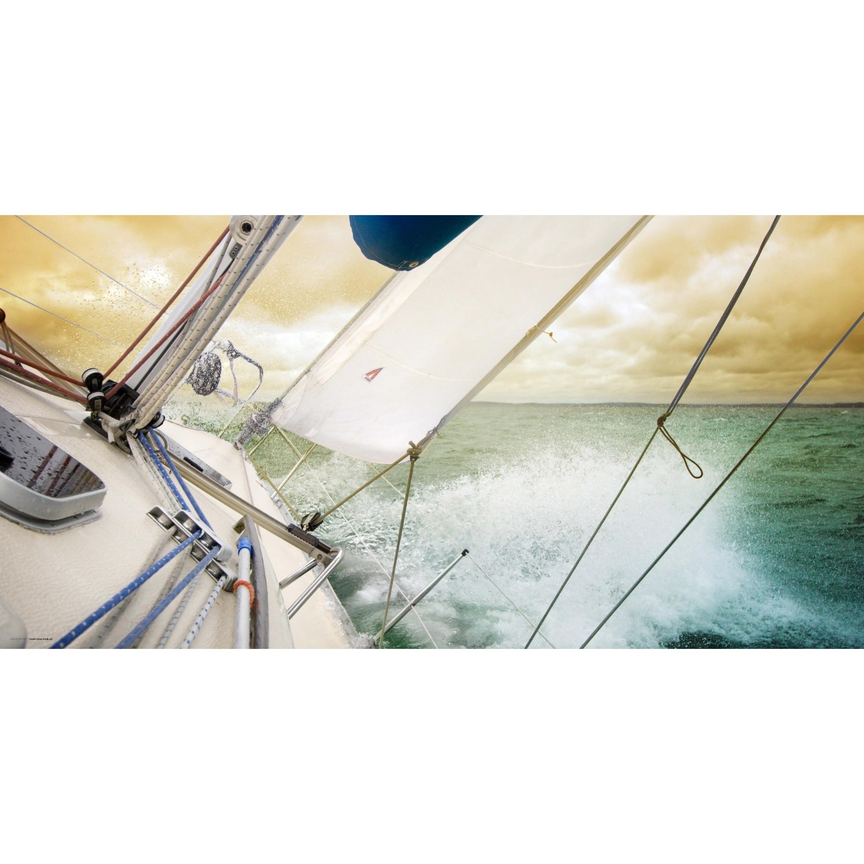 CoverYourDesk, Unterlage, Schreibtischunterlage Regatta-Segelboot