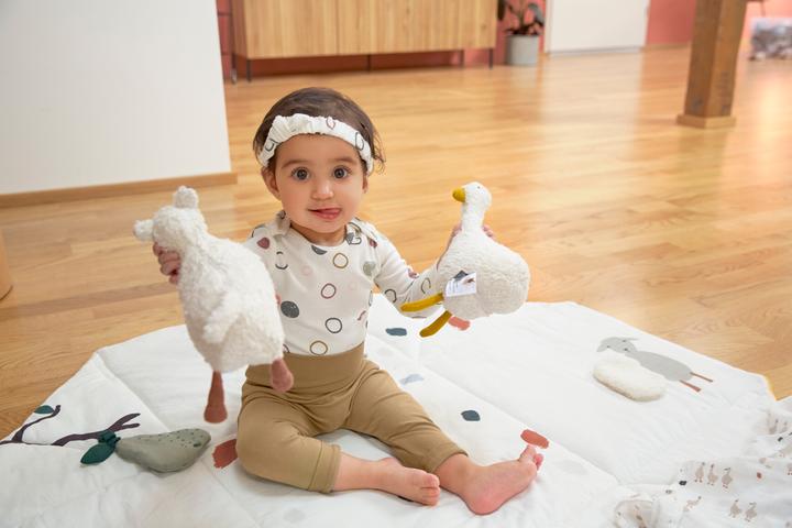 Produktbild Lässig Kurzarm-Body Kreise Weiss Gr. 74/80 (74, 80)