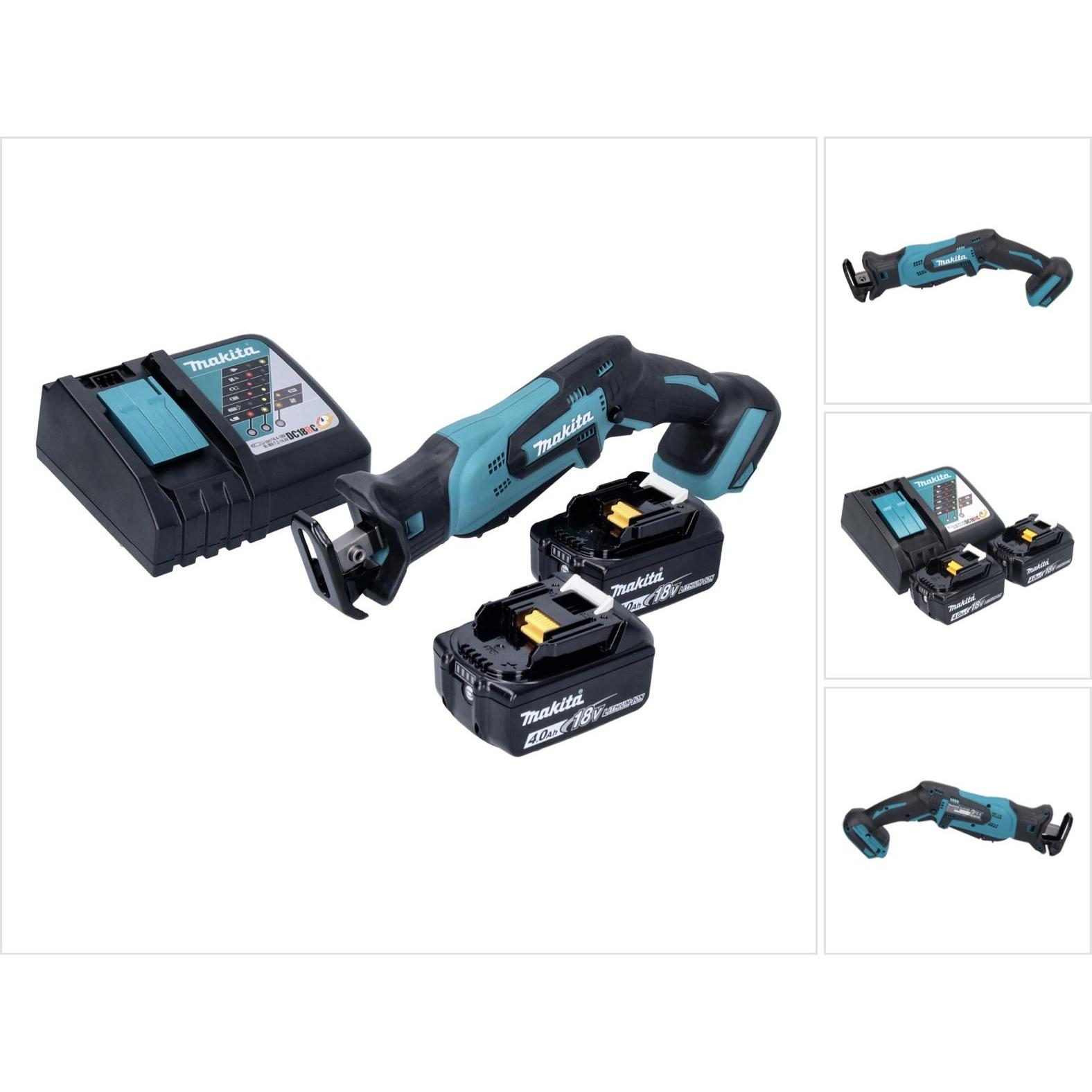 Makita, Säbelsäge, DJR 185 RM Akku Recipro Säbelsäge 18 V + 2x Akku 4,0 Ah + Ladegerät