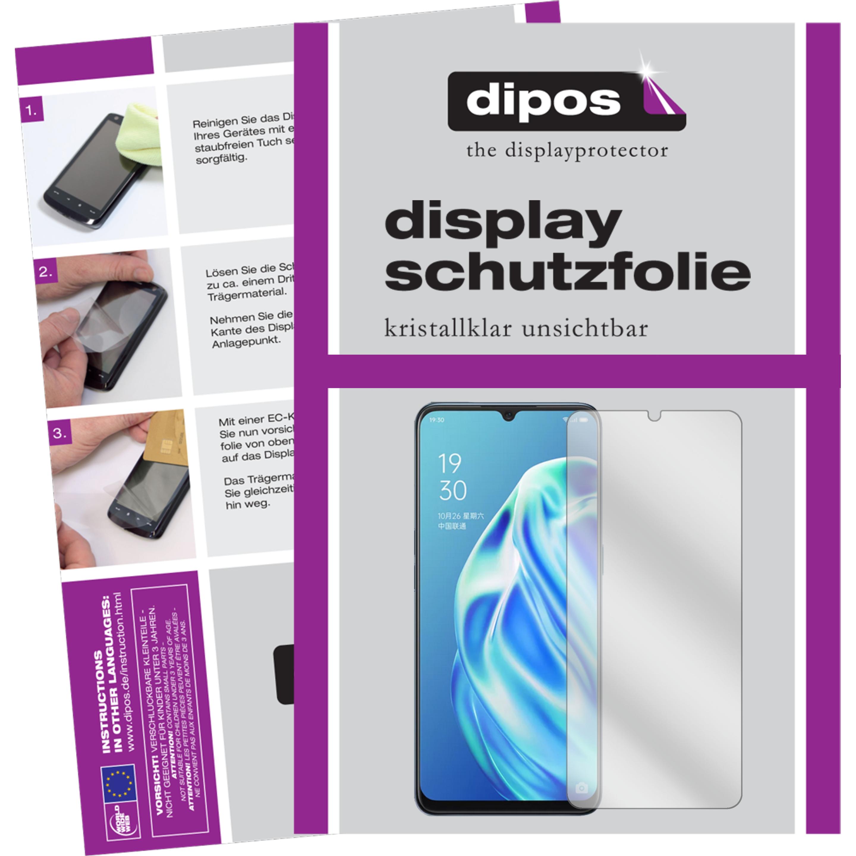 Dipos Displayschutzfolie Crystalclear (6 Stück, Oppo F15), Smartphone Schutzfolie, Transparent