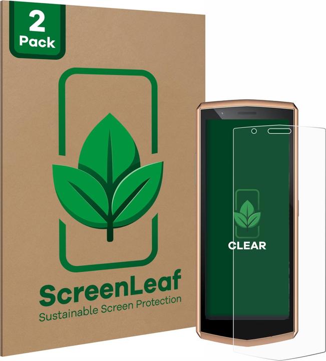 Produktbild ScreenLeaf Schutzfolie nachhaltiger Displayschutz Displayschutzfolie Folie Klar Transparent (2 Stück, Cubot Pocket 3)