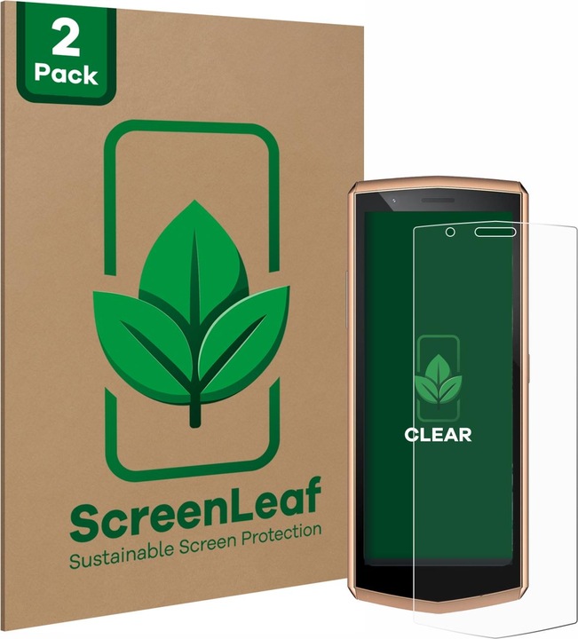 Actual product image ScreenLeaf Protective film sustainable screen protector screen protector film clear transparent (2 Piece, Cubot Pocket 3)