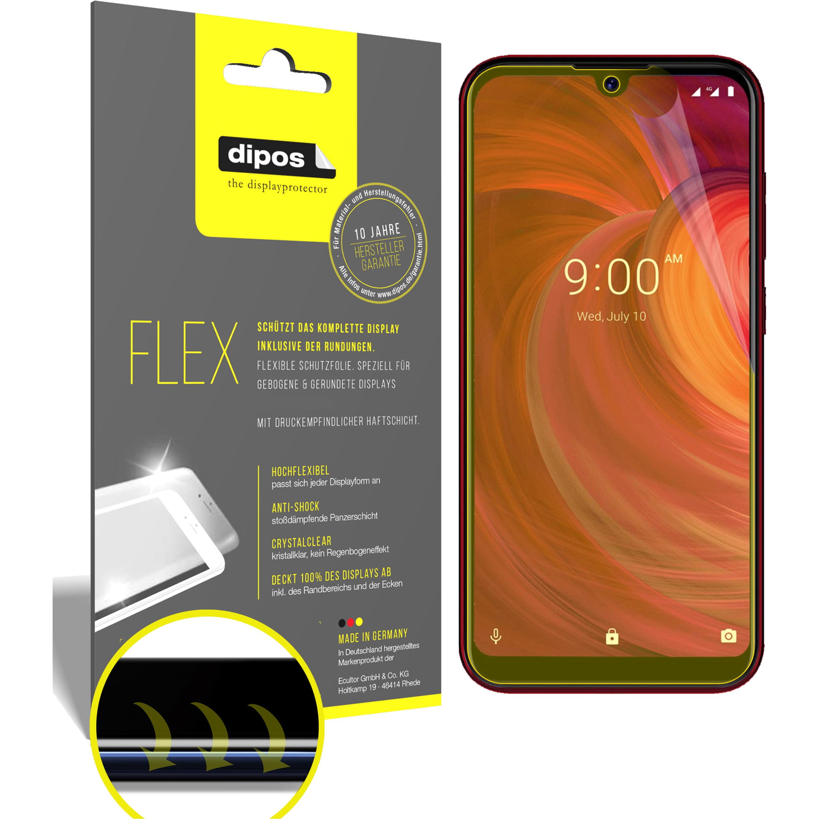 Dipos Displayschutzfolie Full-Cover 3D (2 Stück, Lava Z71), Smartphone Schutzfolie, Transparent