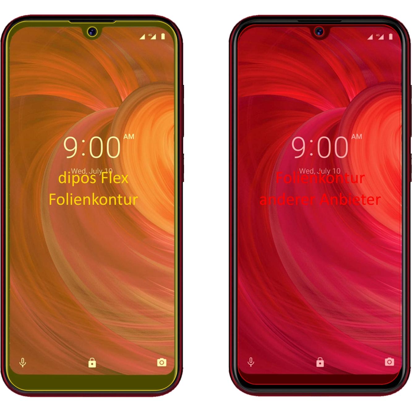 Thumbnail - Dipos Displayschutzfolie Full-Cover 3D (2 Stück, Lava Z71), Smartphone Schutzfolie, Transparent