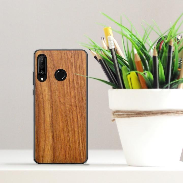 Produktbild DeinDesign Silikon Hülle für Huawei P30 Lite Handyhülle Case Smartphone Schutzhülle Holz Holzoptik Lärche (Huawei P30 Lite)