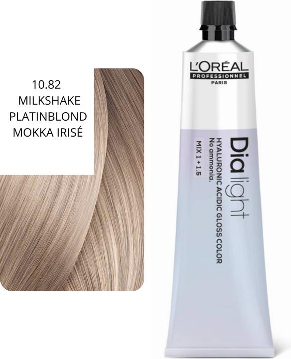 Actual product image L'Oréal Paris L'Oreal Dia Light Semipermanent Hair Color 50ml (10.82 Milkshake Platinum Blonde Mocha Irisé)