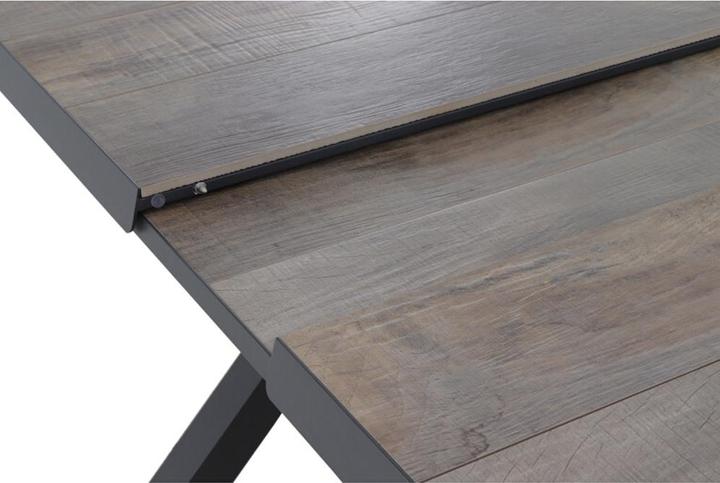 Produktbild Siena Garden Sincro Ausziehtisch 160/200x90cm matt anthrazit / washed grey (160 cm)