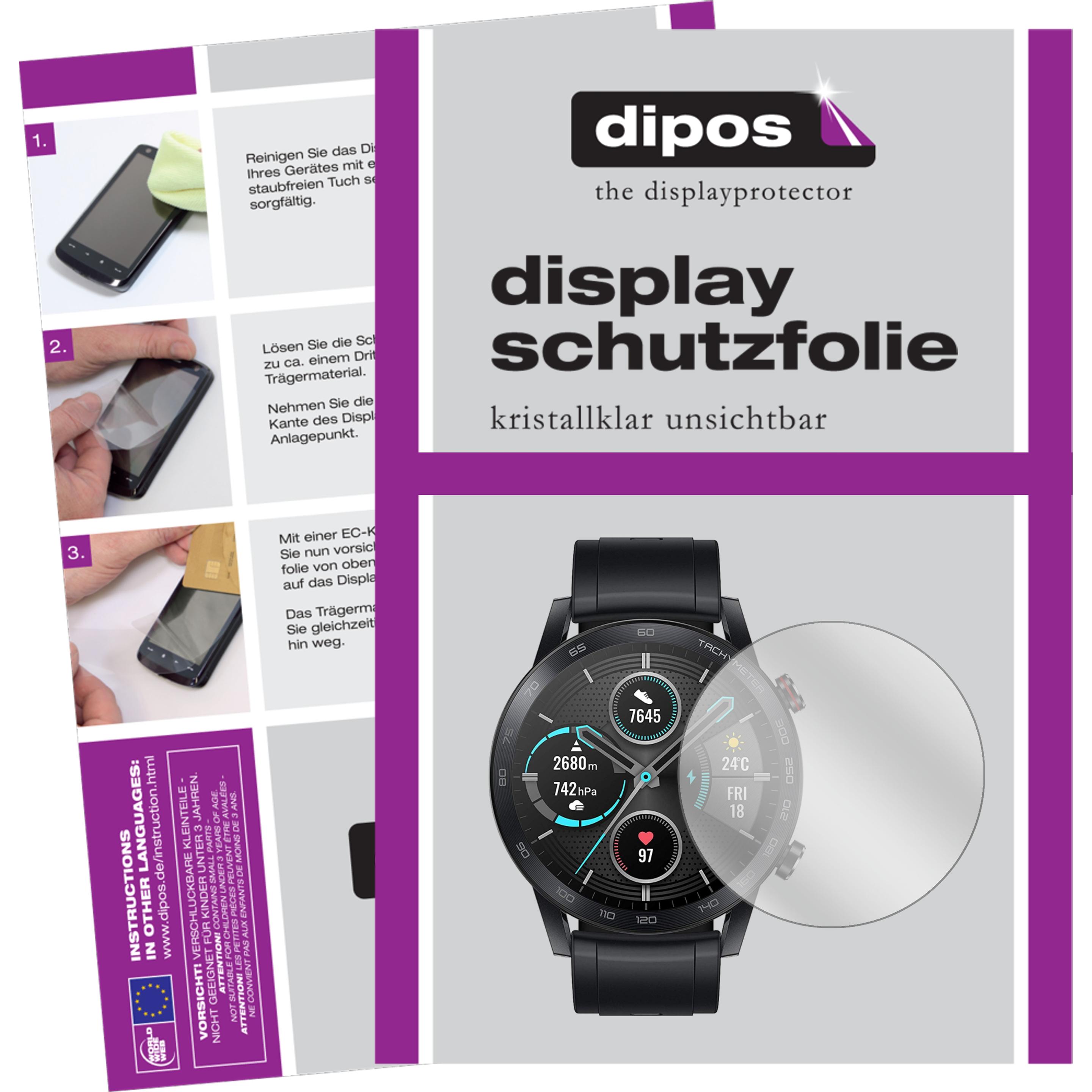 Dipos Displayschutzfolie Crystalclear, Smartwatch Schutzfolie, Transparent