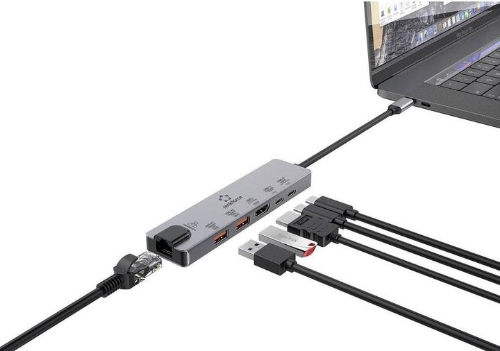 Produktbild Renkforce USB-C® Dockingstation RF-USBH-550 Passend für Marke Dockingstations: (USB-C, 1 Port)