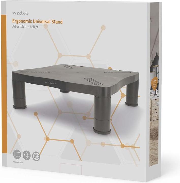 Image du produit Nedis Support d'écran | Ergononmie : Yes | Charge maximale : 18 kg | Universel | Hauteur réglable