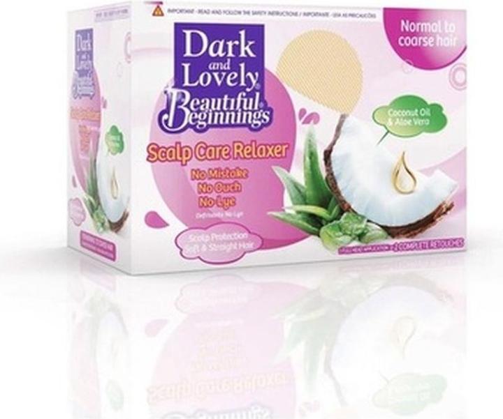 Dark & Lovely Beautiful Beginnings Scalp Care No Lye Relaxer Kit - Normal