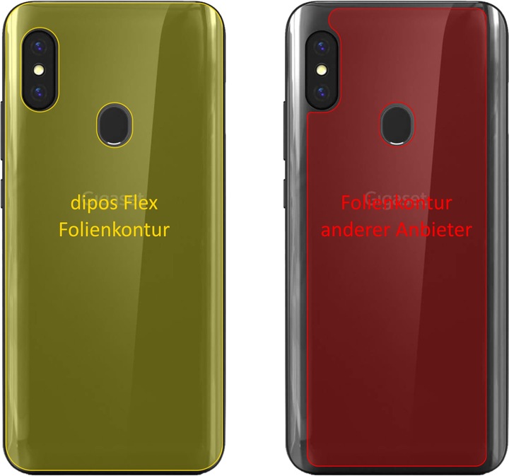 Produktbild Dipos Displayschutzfolie Full-Cover 3D (2 Stück, Gigaset GS290)