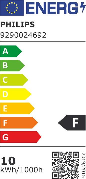 Energie-Label Philips Hue White (E27, 9.50 W, 1050 lm, 1 x, F)