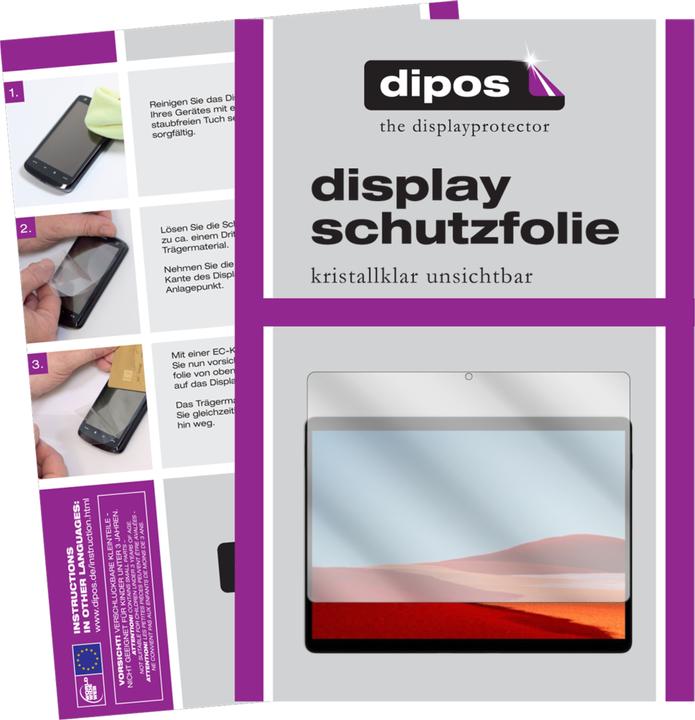 Produktbild Dipos Displayschutzfolie Crystalclear (2 Stück, Microsoft Surface Pro X)