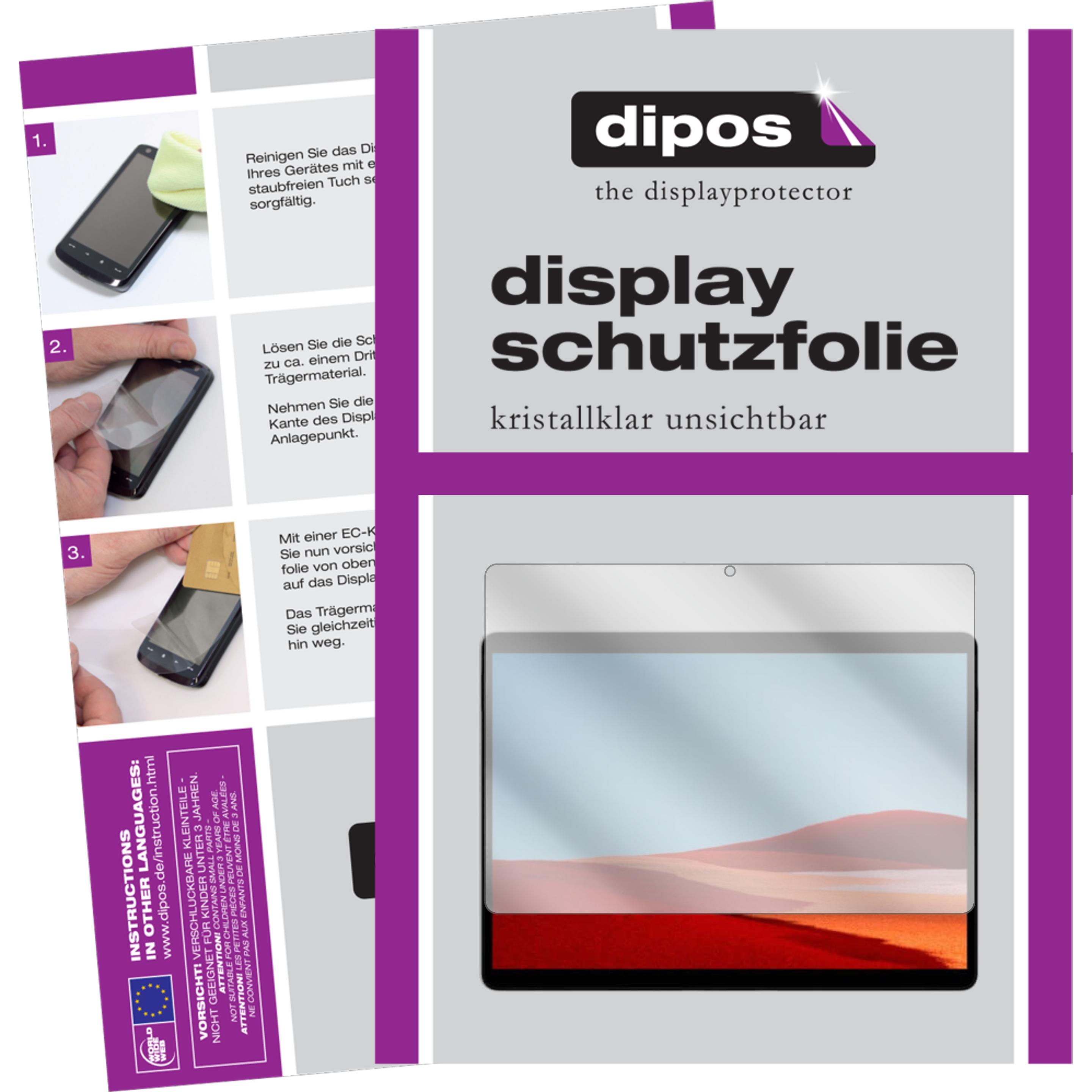Thumbnail - Dipos Displayschutzfolie Crystalclear (2 Stück, Microsoft Surface Pro X), Tablet Schutzfolie
