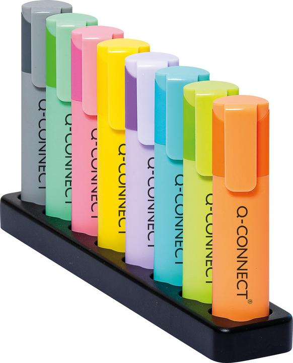 Produktbild Q-Connect Textmarker Pastel Desktop Set (8x)