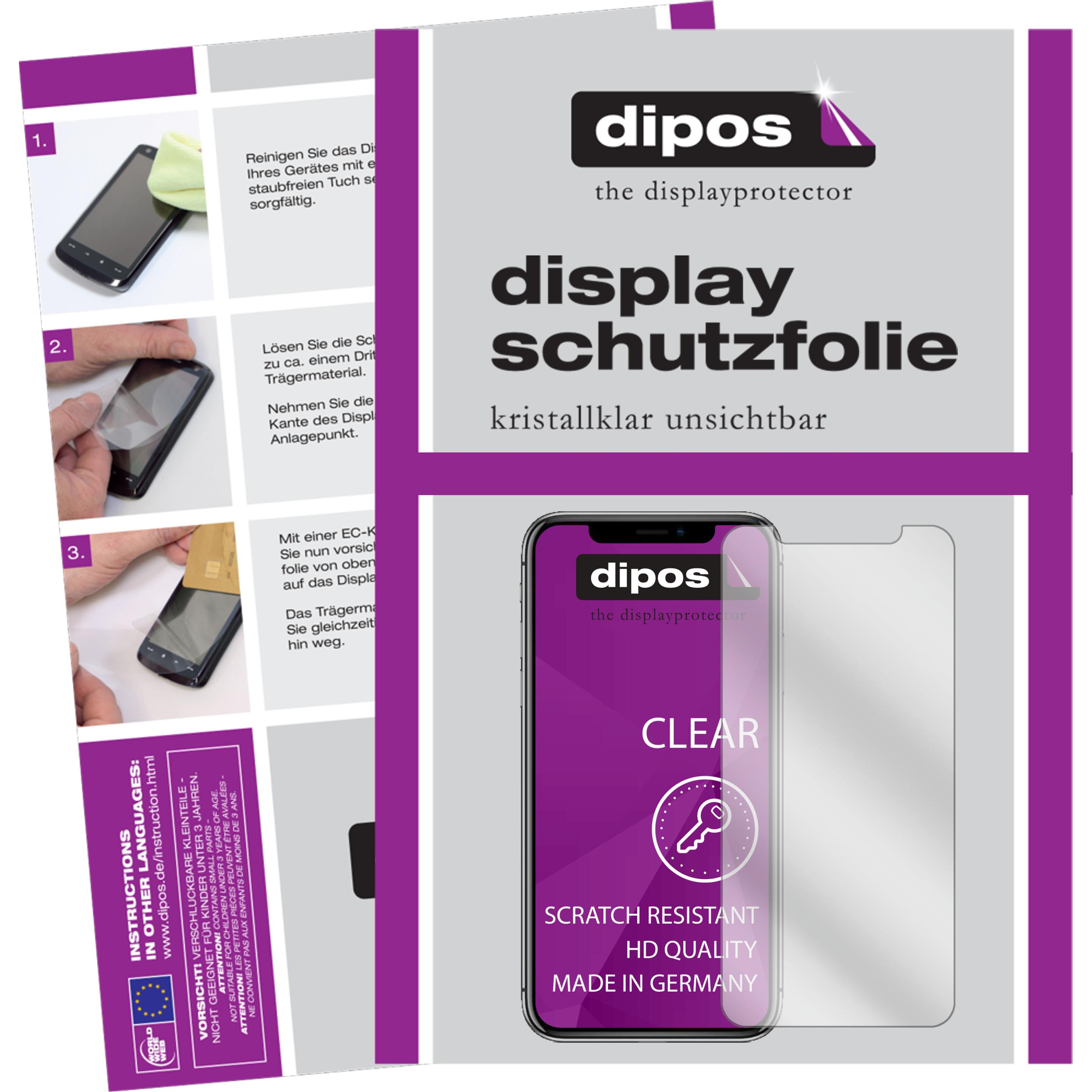 Dipos Displayschutzfolie Crystalclear (6 Stück, Apple iPhone 11 Pro), Smartphone Schutzfolie, Transparent