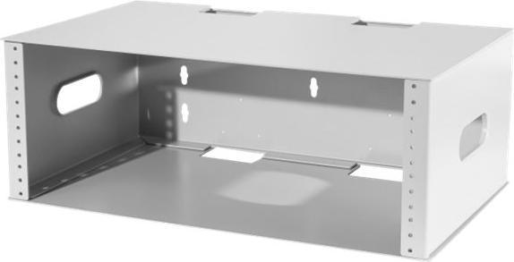 Produktbild Exertis Connect 19"Wandhalter mit Eurolochung, 4 HE, grau Wandbefestigungs Panel, unmontiert, Flachpaket, schwarz