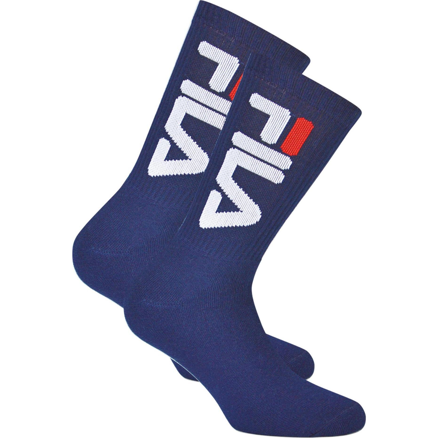 FILA, Socken, Socken Sportlich Stretch, Blau, (2er Pack, 43 - 46)