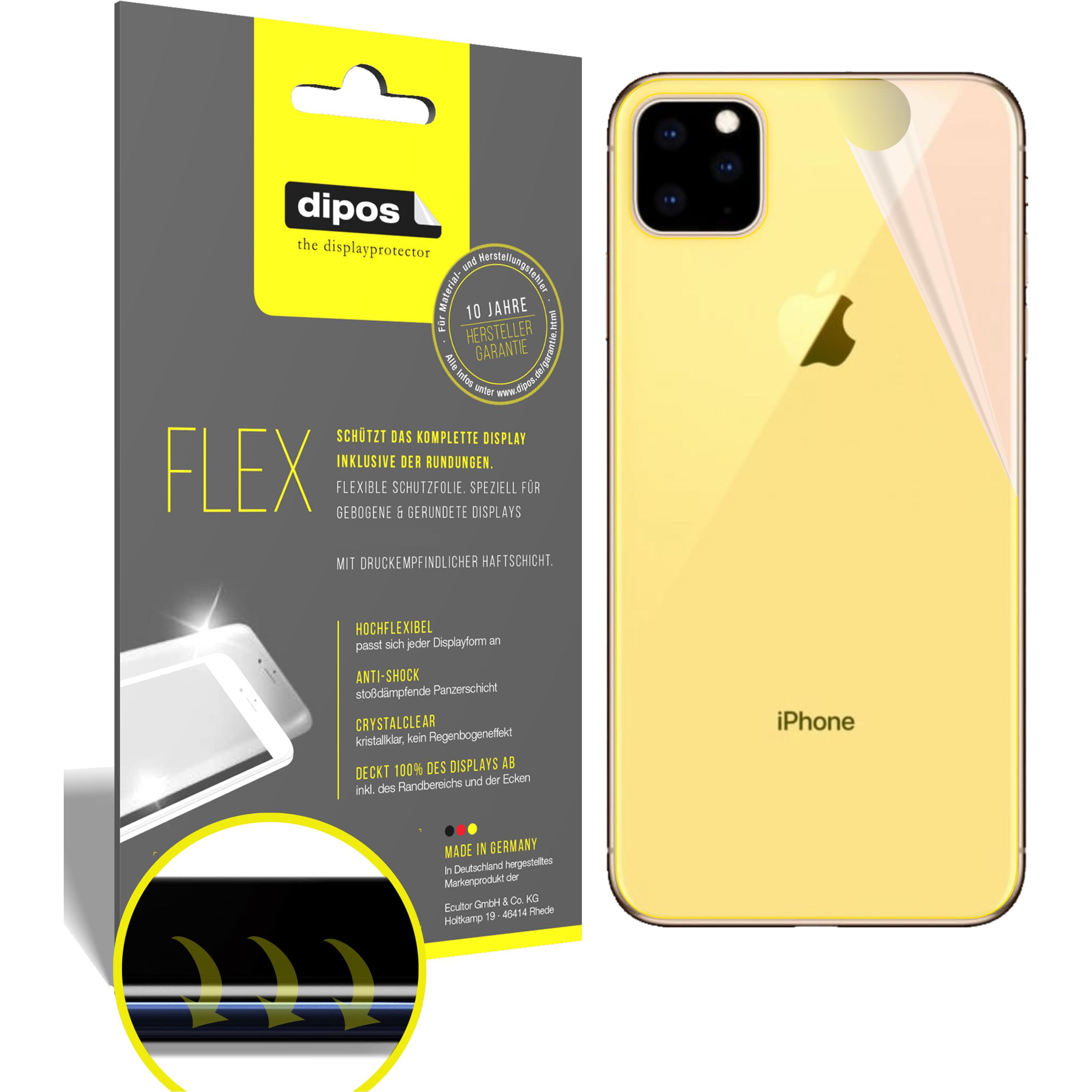 Dipos Displayschutzfolie Full-Cover 3D (3 Stück, Apple iPhone 11 Pro), Smartphone Schutzfolie, Transparent