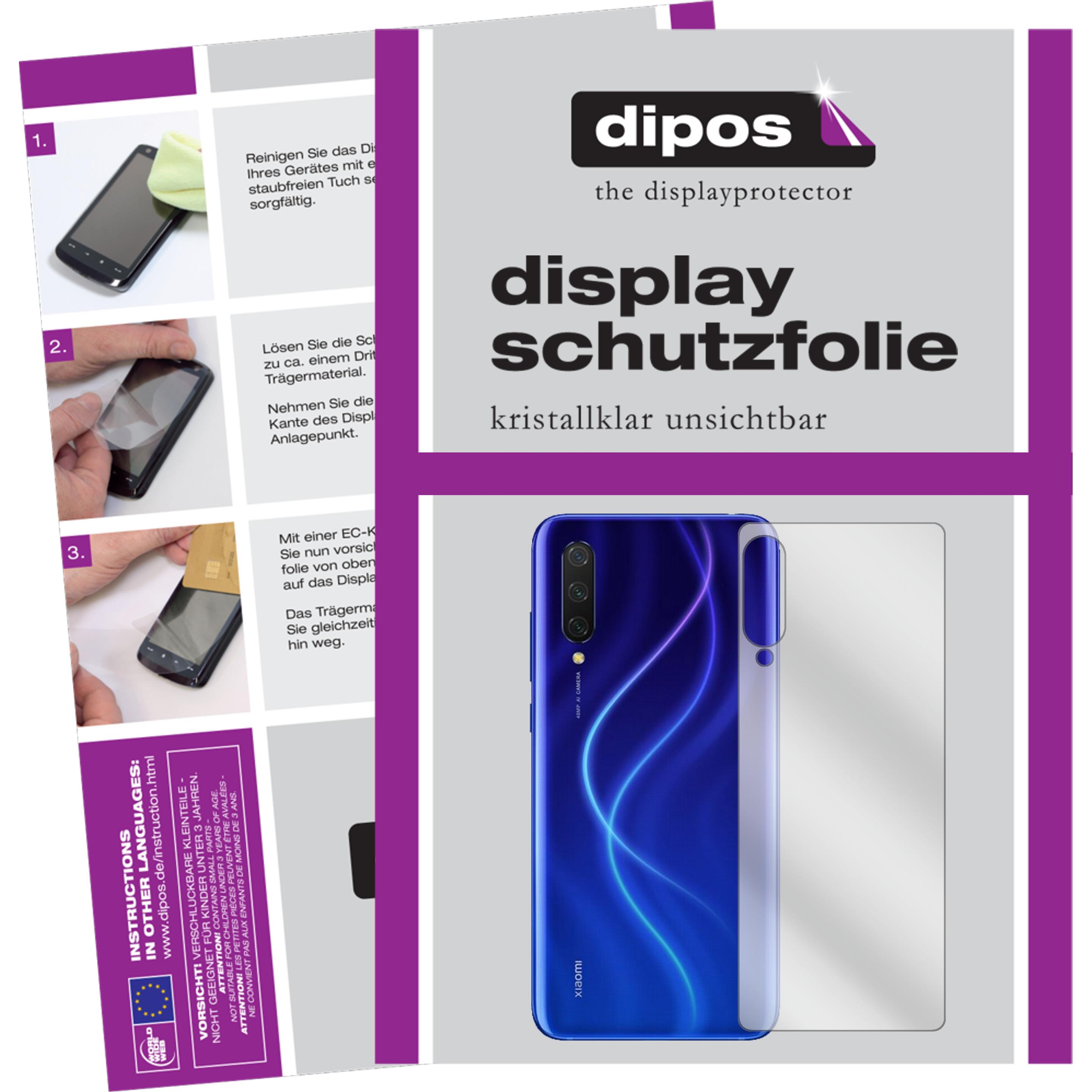 Dipos Displayschutzfolie Crystalclear (2 Stück, Xiaomi Mi CC9), Smartphone Schutzfolie, Transparent