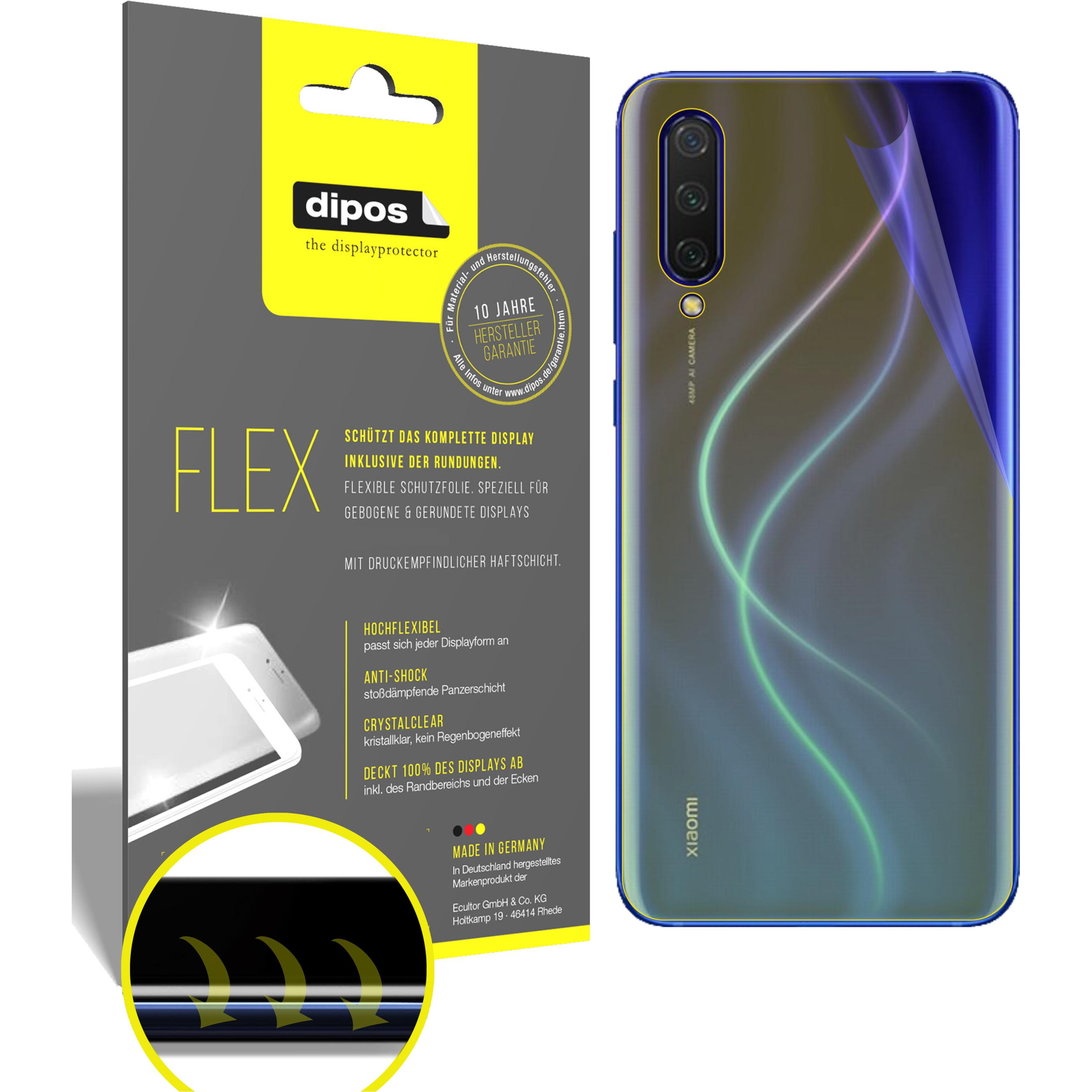 Dipos Displayschutzfolie Full-Cover 3D (3 Stück, Xiaomi Mi CC9), Smartphone Schutzfolie, Transparent