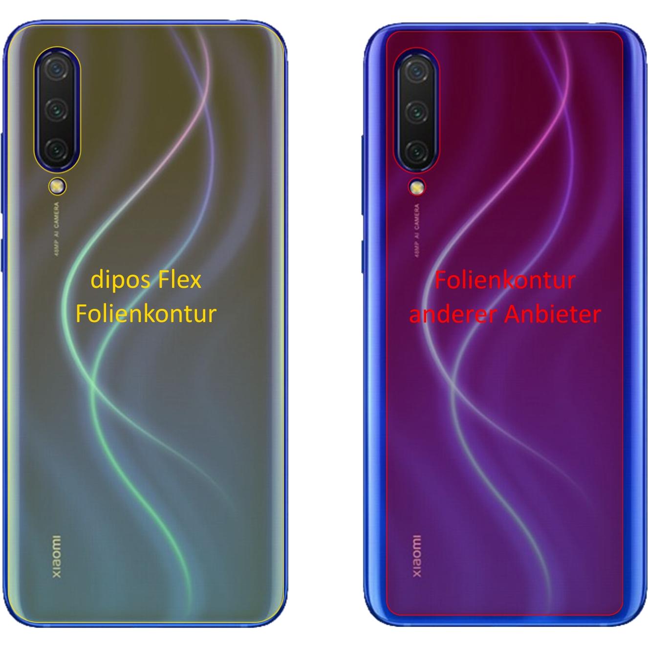 Thumbnail - Dipos Displayschutzfolie Full-Cover 3D (3 Stück, Xiaomi Mi CC9e), Smartphone Schutzfolie, Transparent