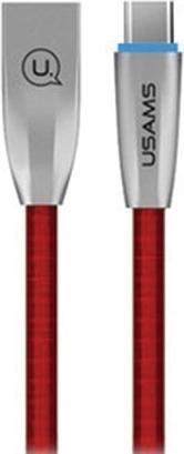 Actual product image Usams USB USB-A - USB-C 1.2 m cable Red (63813-uniw) (1.20 m, USB 3.0)