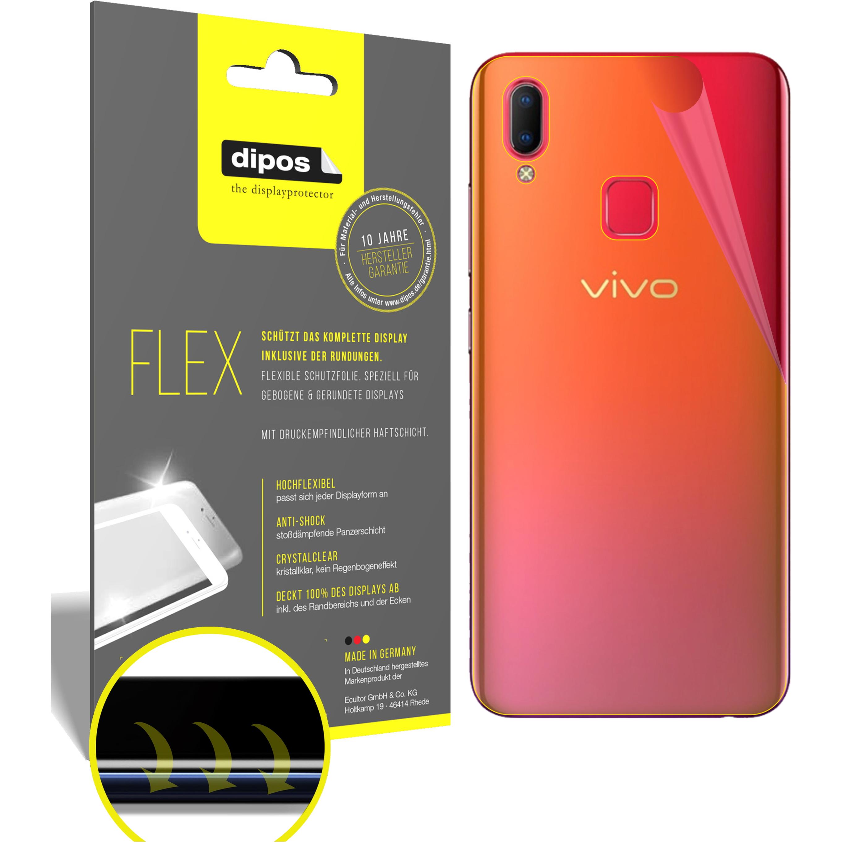 Dipos Displayschutzfolie Full-Cover 3D (2 Stück, Vivo Y91 C), Smartphone Schutzfolie, Transparent