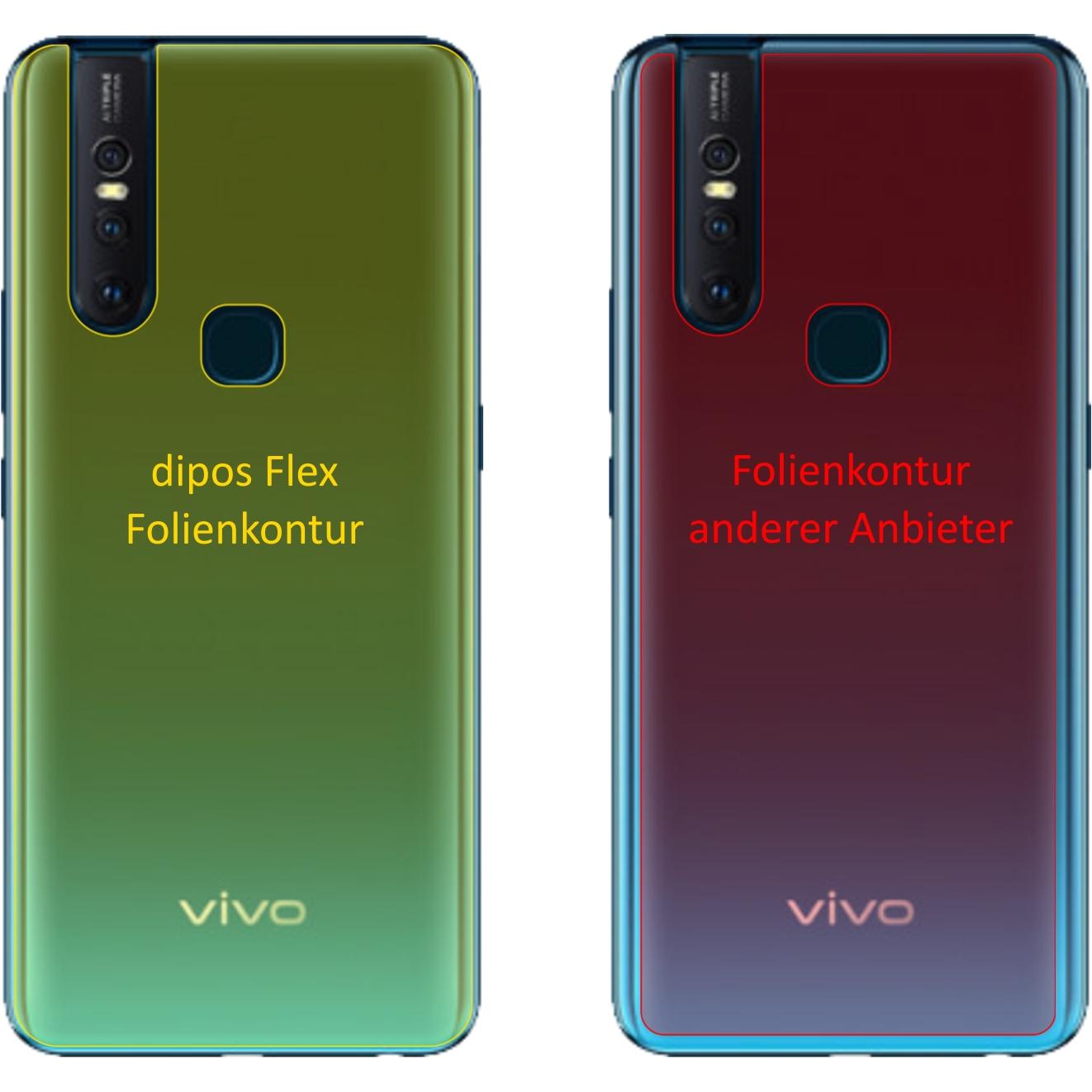 Thumbnail - Dipos Displayschutzfolie Full-Cover 3D (3 Stück, Vivo V15 Pro), Smartphone Schutzfolie, Transparent