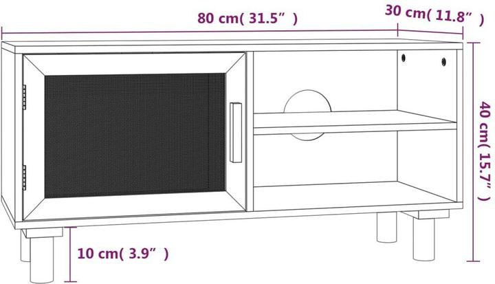 Actual product image vidaXL TV-Schrank (80 x 30 x 40 cm)