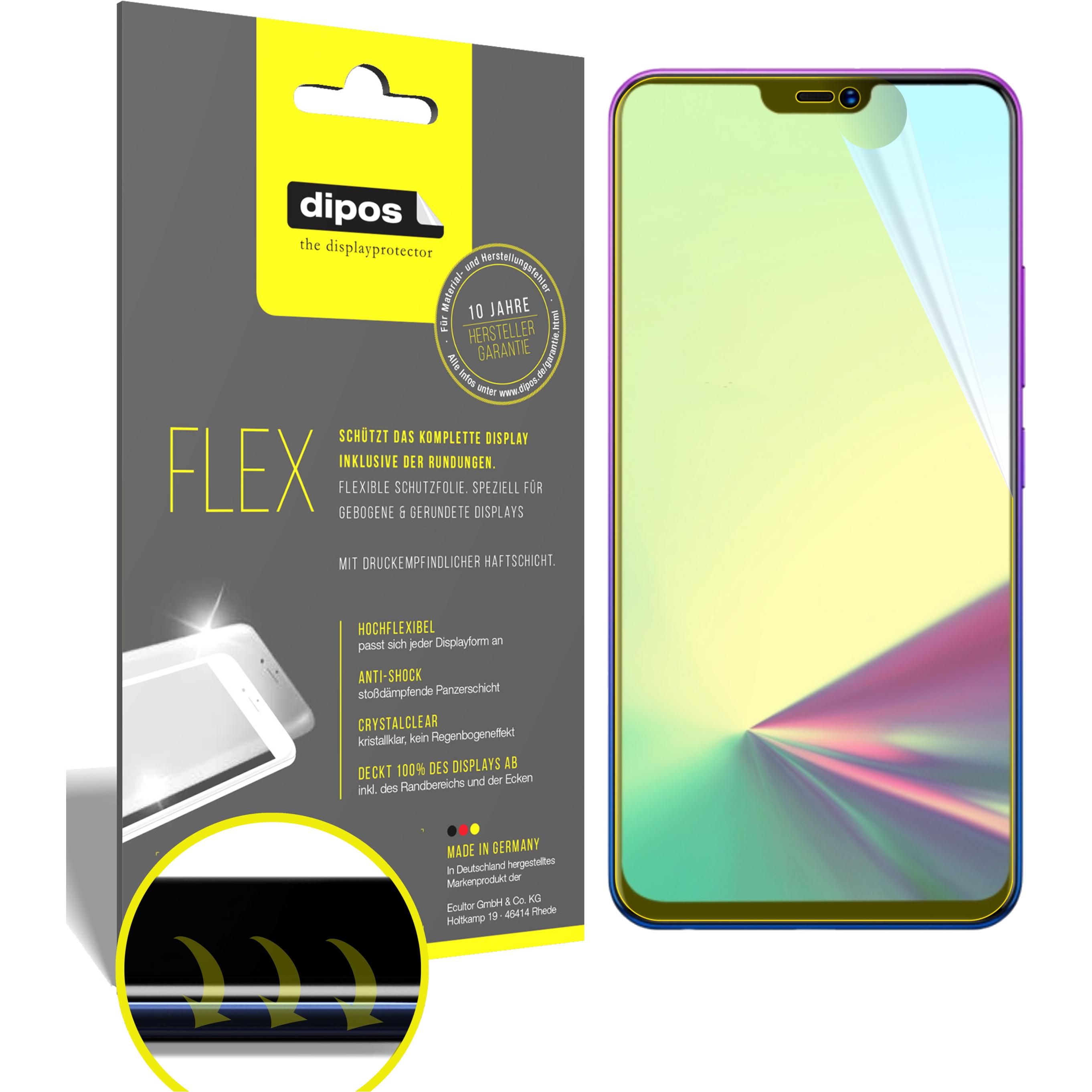 Dipos Displayschutzfolie Full-Cover 3D (3 Stück, Vivo Z3x), Smartphone Schutzfolie, Transparent