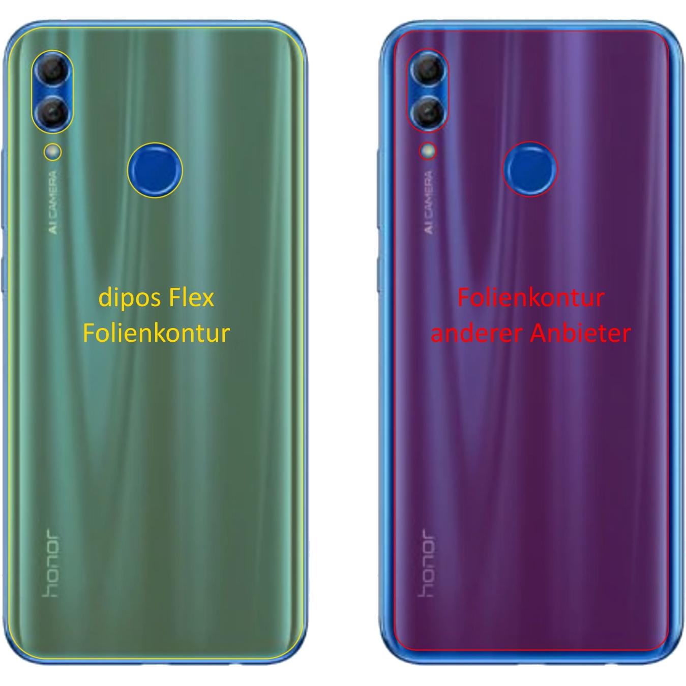 Thumbnail - Dipos Displayschutzfolie Full-Cover 3D (3 Stück, Honor 10i), Smartphone Schutzfolie, Transparent