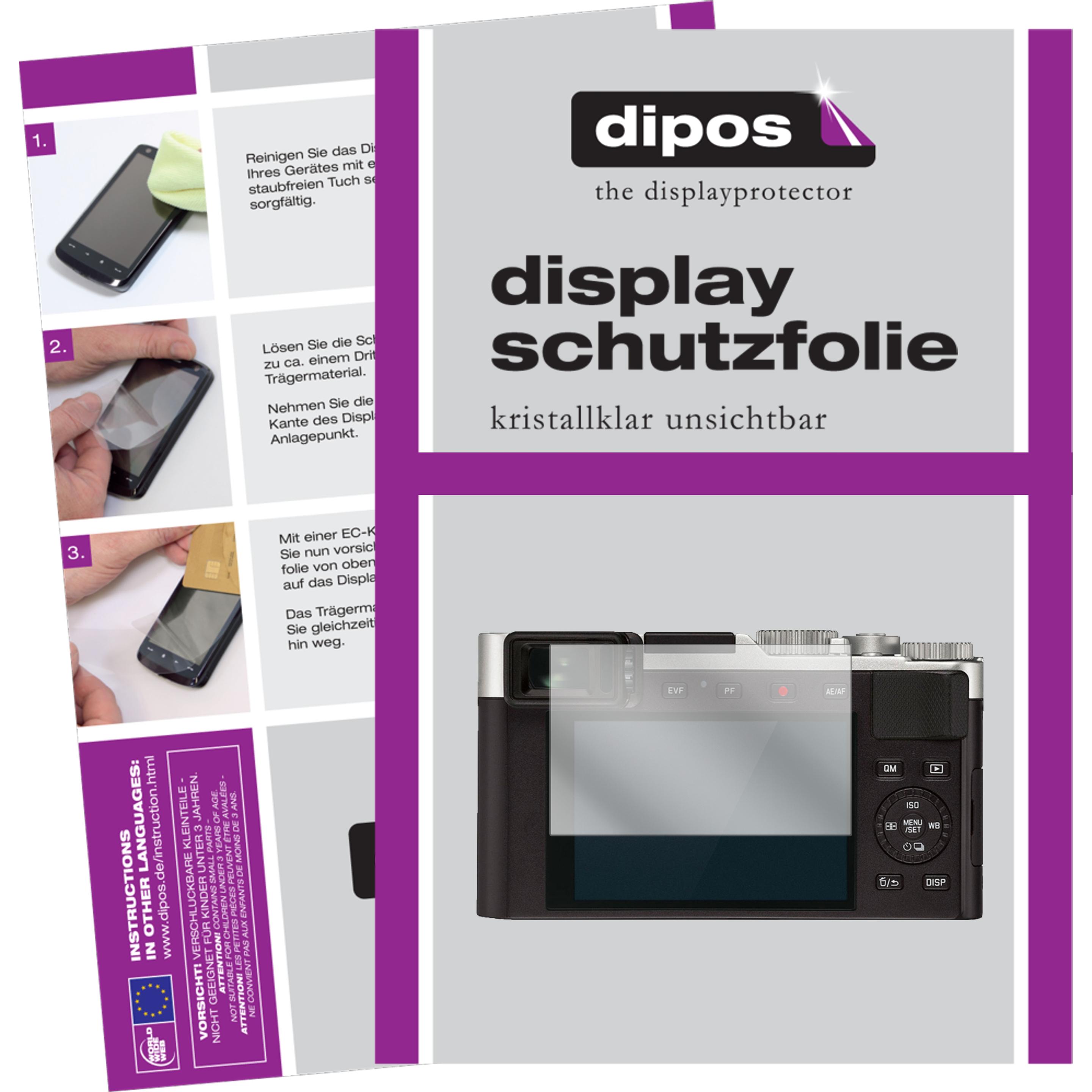 Dipos Displayschutzfolie Crystalclear (Displayschutz, Leica D-Lux 7), Kameraschutz, Transparent