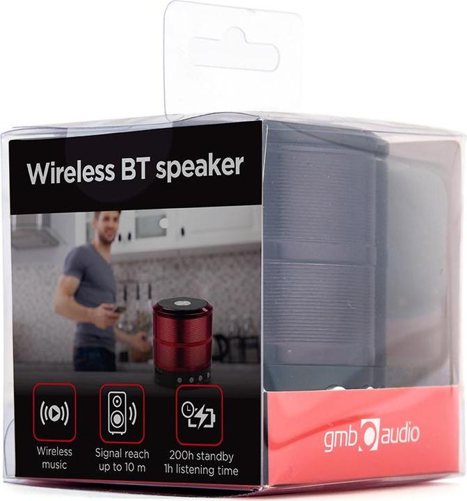 Actual product image Gembird SPK-BT-08-BK Portable Speaker Mono Portable Speaker Black 3W (3 h)